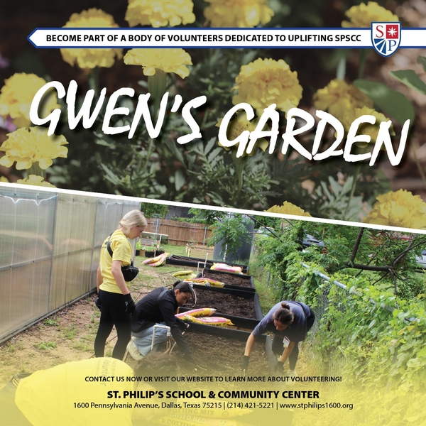 Volunteer in Gwen's Garden