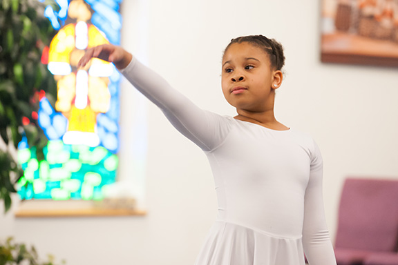 Young African American Girl Dancer